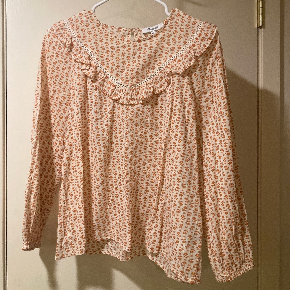 Madewell Blouse - floral orange